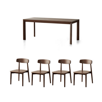 Simple and comfortable solid wood dining table set
