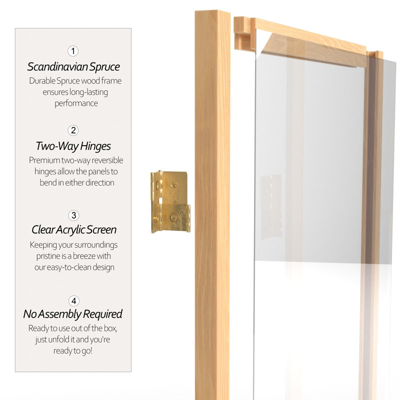 Cloison en plastique transparent Alayzhia, 3, Naturel, 6 pi