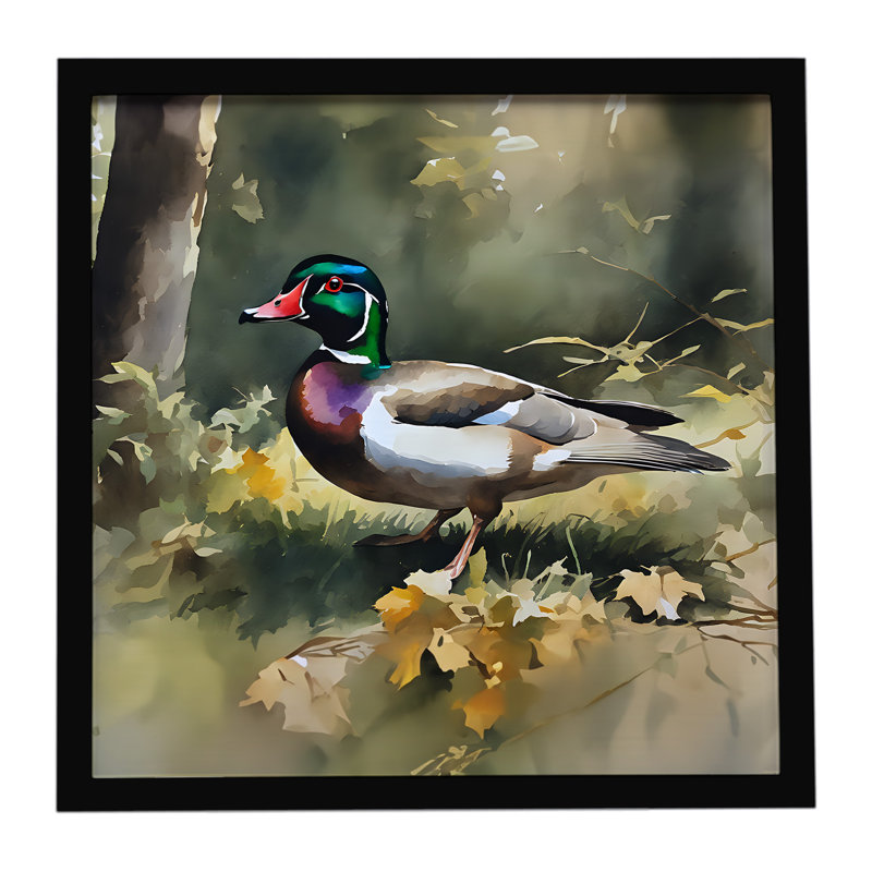 Impression sur bois encadrée Wood Duck