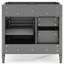 Meuble-lavabo 36 po, rangement moderne avec 2 tiroirs et tiroir basculant. Structure en bois massif. Gris. Glissières de tiroir en métal lisse de 33 po H x 18 po, amplement d'espace de rangement. Conception exquise. Assemblage facile-1767790309-1767790315