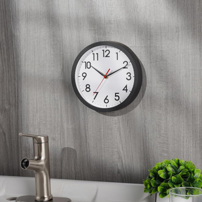 Horloge murale, horloges murales modernes à piles, analogique classique sans tic-tac pour bureau, maison, salle de bain, cuisine, chambre à coucher, école