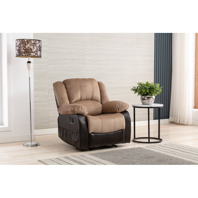 Fauteuil inclinable Alizzon, Mélange de polyester beige