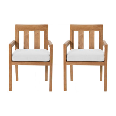 Chatsworth Teak Outdoor Dining Arm Chair (Set of 2)