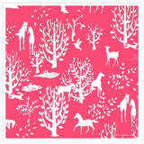 Deer Park In Apple Giclee Print by Dana Gibson