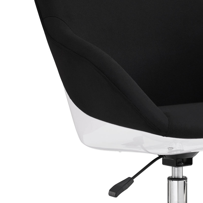 Chaise de bureau rembourrée Latitude Run Home Office, noir