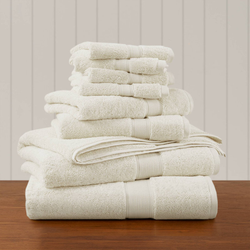 Ensemble de serviettes 8 pièces 100% coton 800 g / m² 800 GSM, Crème