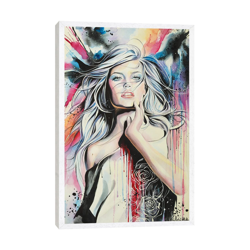 Constant Craving VII by Ellectra Art - Painting on Canvas, 66.04cm H x 45.72cm W x 3.81cm D, White Framed