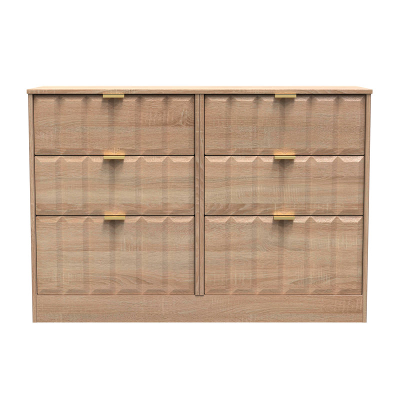 Besian 115cm W 6 - Drawer Chest of Drawers, Bardolino Oak