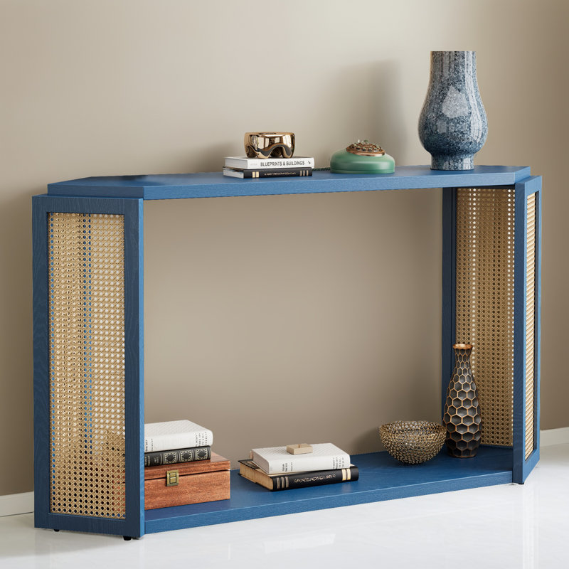 Table d'appoint 54 po pour salon d'entrée, Bleu antique