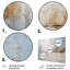 Grey And Blue Tachisme Drift - Tachisme Metal Wall Art MT136221-1053683148
