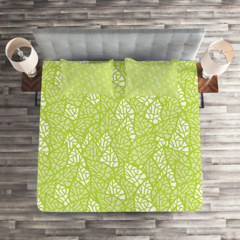 Vibrant Polyester Coverlet, King Bedspread + 2 Shams