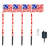 Outdoor Solar American Flag Pathway Lights Set of 4