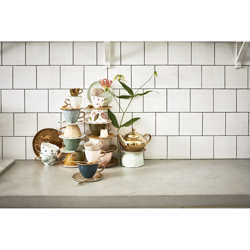 Stoneware Teacup, Green