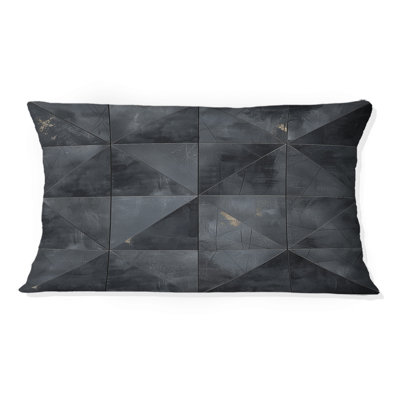 Coussin lombaire à motif géométrique triangulaire II - Glam