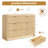 Mid-Century 6-Drawer TV Stand & Dresser, 47.2" Wide With Textured Drawers Oak-945469064