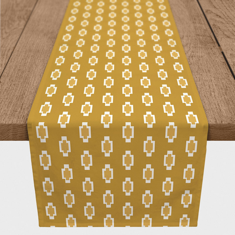 Chemin de table géométrique Mizell, L 90 po x l 16 po