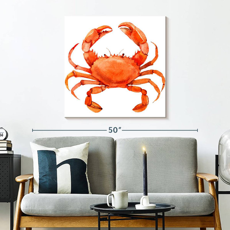 Joli crabe rouge Adeliza, H 30 po x l 30 po
