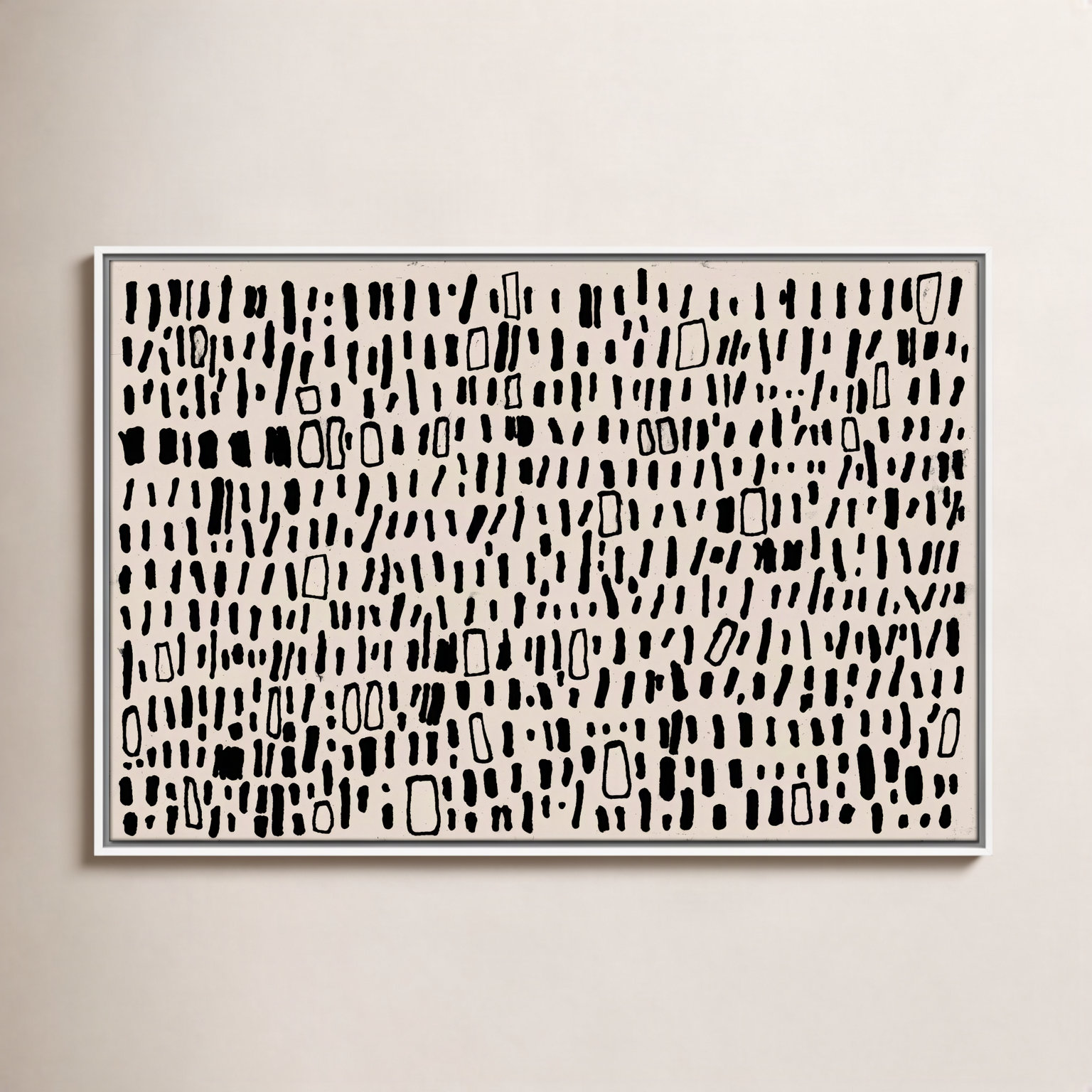 Timber "Tribal Code" Print by Filippo Ioco, 25.5" H x 37.5" W, White