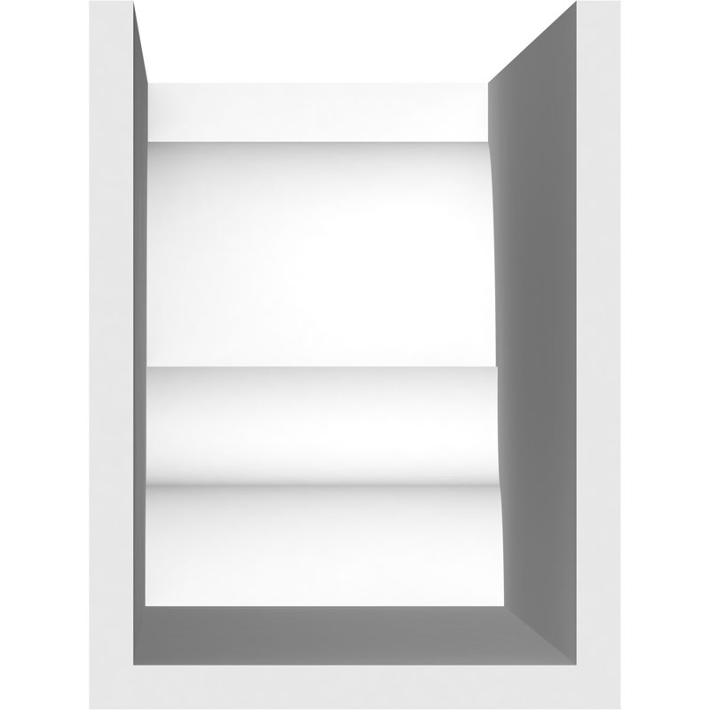 Queue de chevron standard en PVC de qualité architecturale Asheboro, H 8 po x L 6 po x P 30 po