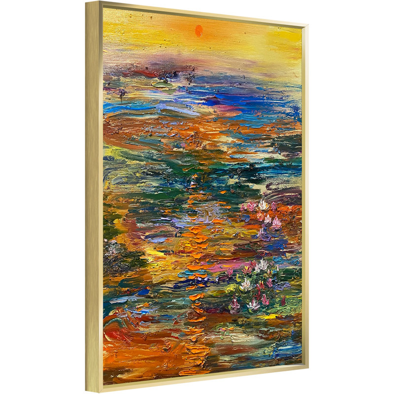 Print, 12" H x 16" W x 1.6" D, Gold Framed