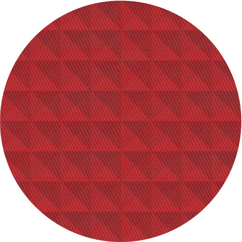 Tapis de zone rouge à motifs, Rond 5 pi