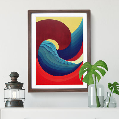 Ocean Wave Modern No.2 - Single Picture Frame Print