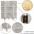 4 Panel Wood Room Divider Screen with Shelves - Freestanding Partition with Display Shelves-17787902