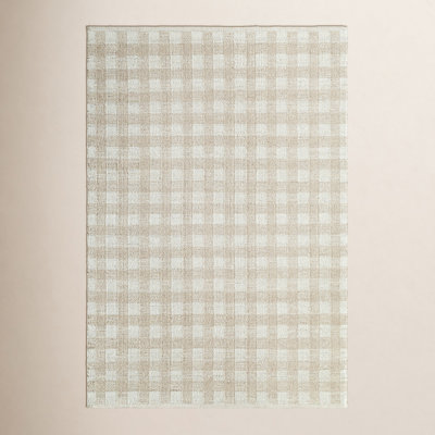 Lavande Hand-Woven Plaid Wool Rug