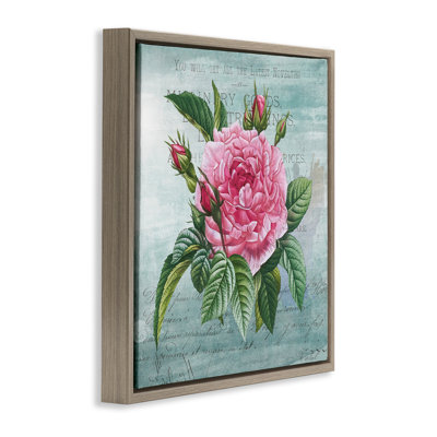 Dahlia rose sur cadre flottant rustique, design par Susan Arnot