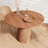 Wooden circular dining table-1717165092