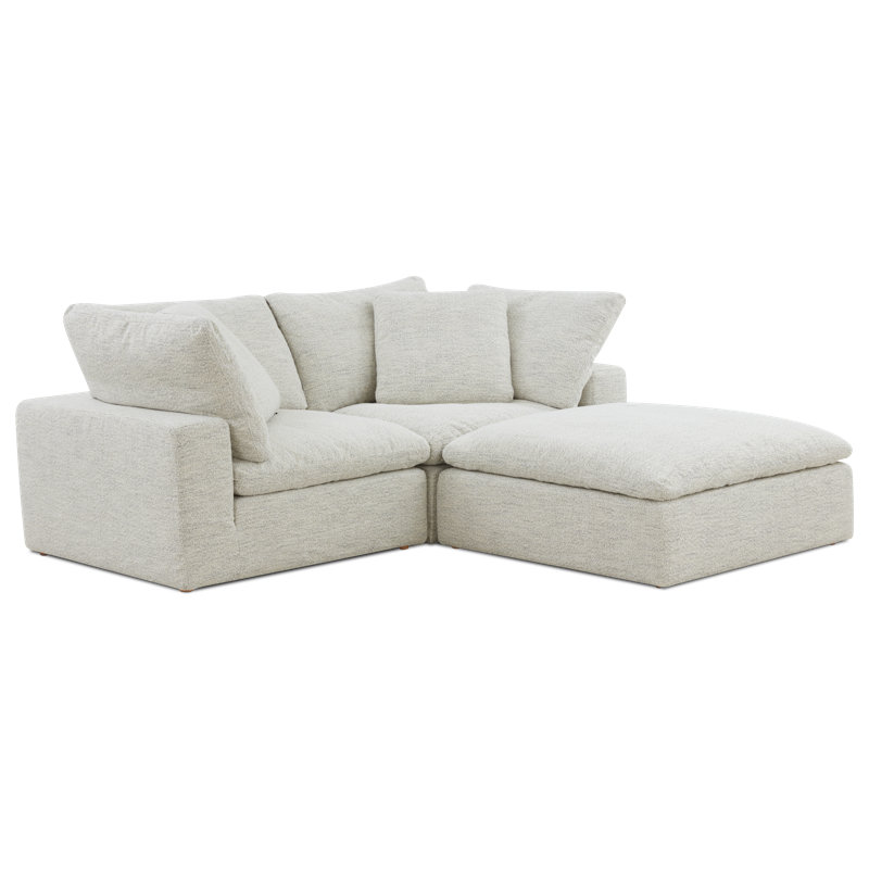 Canapé modulaire en polyester Tila, Gris clair Livesmart®