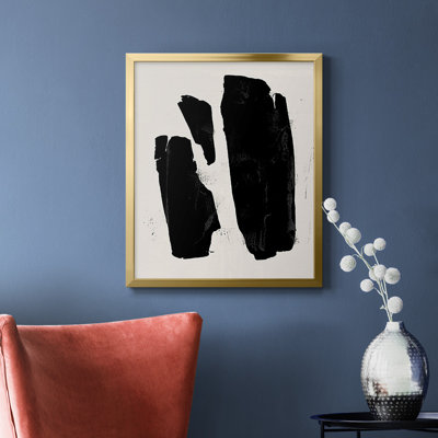 «Triple Block Print II», toile encadrée de qualité supérieure - prête à être accrochée