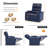 Power Reclining Home Theater Seating with Adjustable Headrest & Lumbar Support-1841017499