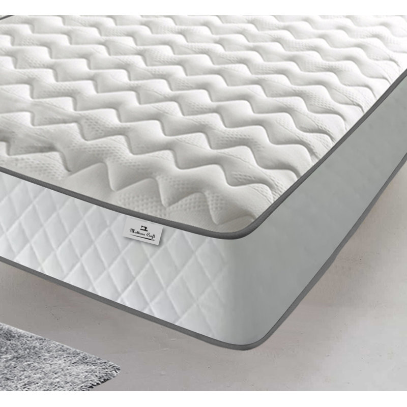 Serene Memory Foam Open Coil Sprung Text Mattress, Kingsize (5FT)