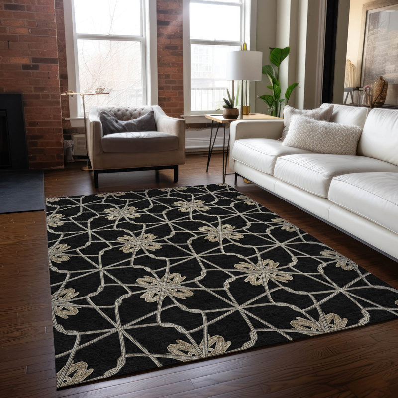  Chayden Area Rug with Non-Slip Backing, Rectangle 9' x 12'