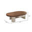 Table basse ovale brune et blanche 47,24 po