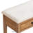 Minimalist Wood Grain Storage Bench, Solid wood Storage Ottoman with 2 Smooth Drawers and Sherpa Cushion