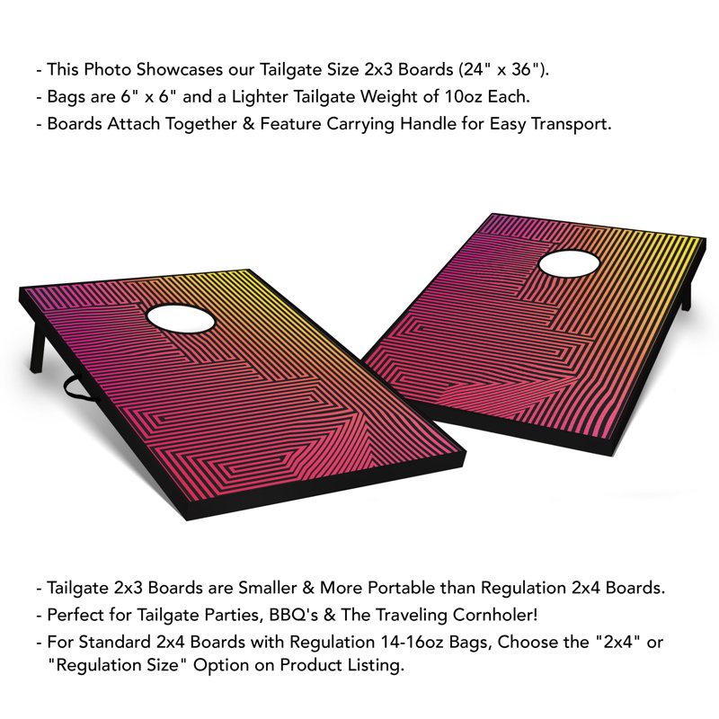 2' X 3' Dimensions Tailgate Size Cornhole Set