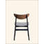 Ensemble de 2 chaises d'appoint en lin gris, noyer et finition noire