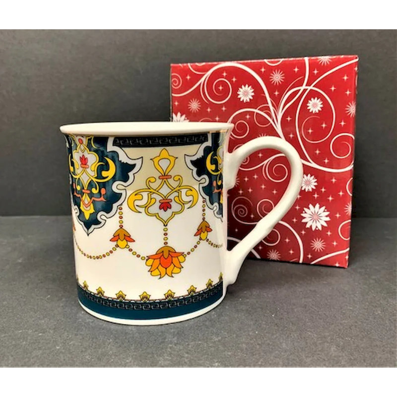 Grande tasse à motif Étienne, Motif bleu marine