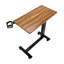 Table de lit surélevée, table de chevet mobile à 4 roulettes, levage électrique avec bouton de mise à niveau, bureau d'ordinateur portable roulant avec porte-gobelet, bureau de lit réglable en hauteur pour la maison, le bureau, le bureau, le bois et-472145764