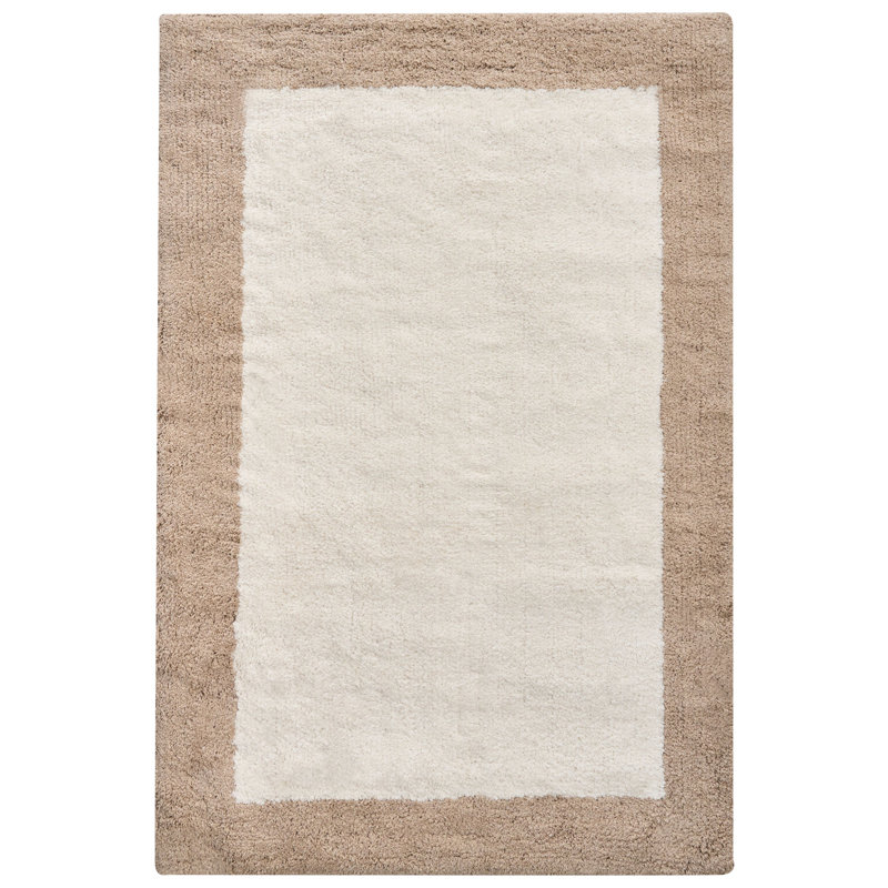 Cotton Non-Slip Bath Mat, Beige/Brown