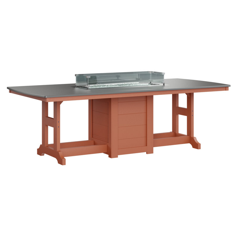 Table de salle à manger avec foyer 72 po Berlin Gardens Garden Classic, H 31 po x l 44 po x P 96 po