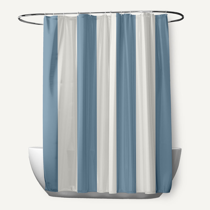 Rideau de douche rayé simple, Fumée poussiéreuse