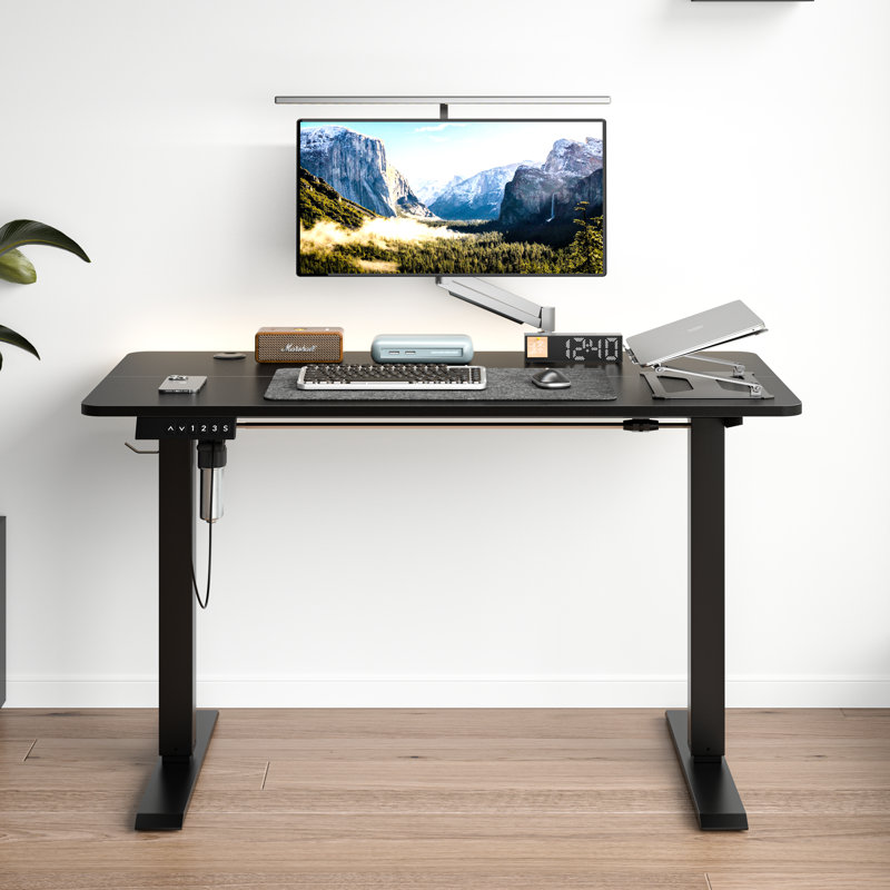 Electric Standing Desk, Adjustable Height Stand Up Desk, Ergonomic Rising Computer Table With Memory Preset, Sit Stand Up Desktop For Home Office