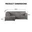 4 Seater Jumbo Cord Corner Sofa High Back Cushion including Foot Stool-1677817549-1705694856