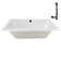 72'' x 36'' Acrylic Soaking Drop-In Bathtub, Drain Included