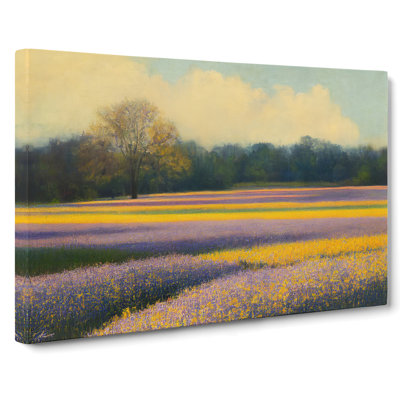 Gleeful Bluebell Field - Wrapped Canvas
