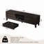 Console multimédia avec 4 tiroirs et gestion des câbles, console de télévision pour téléviseur de 75 po ou moins, centre de divertissement pour le salon et le bureau-129684070