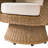 Maitea 36"W Coastal Rattan Swivel Barrel Chair with Removable Cushions Set of 4